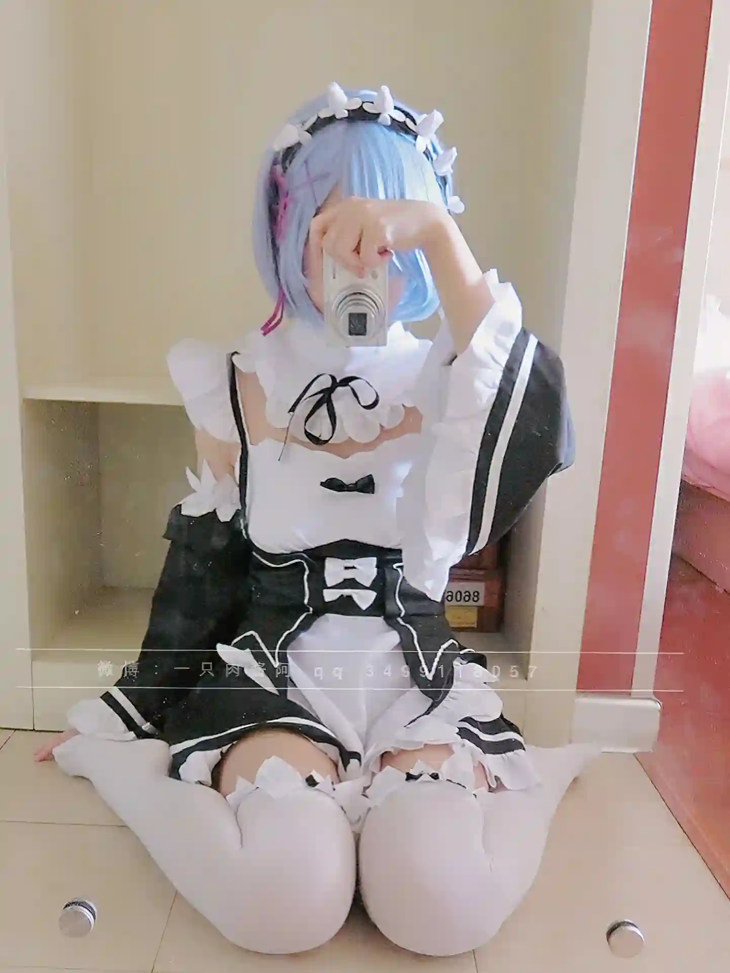 一只肉酱阿 (roujiangdajiba) cosplay Rem - ReZero (11).webp