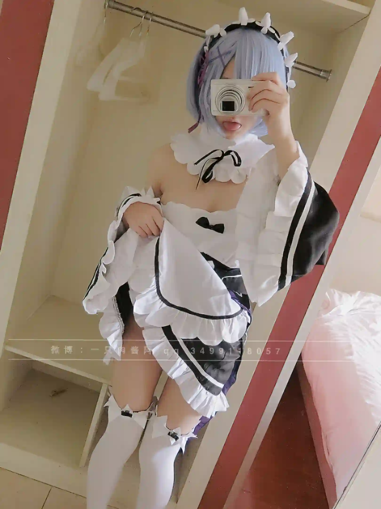 一只肉酱阿 (roujiangdajiba) cosplay Rem - ReZero (28).webp