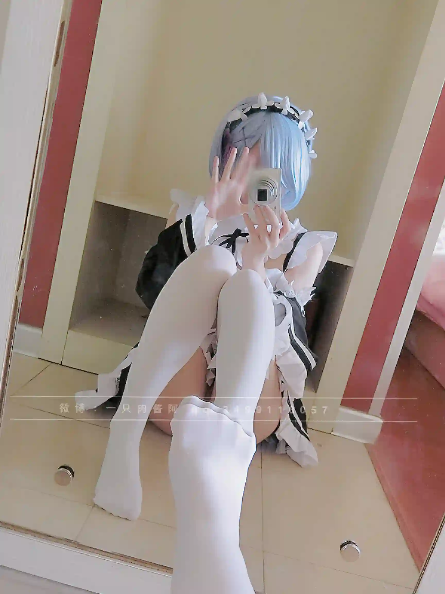 一只肉酱阿 (roujiangdajiba) cosplay Rem - ReZero (19).webp