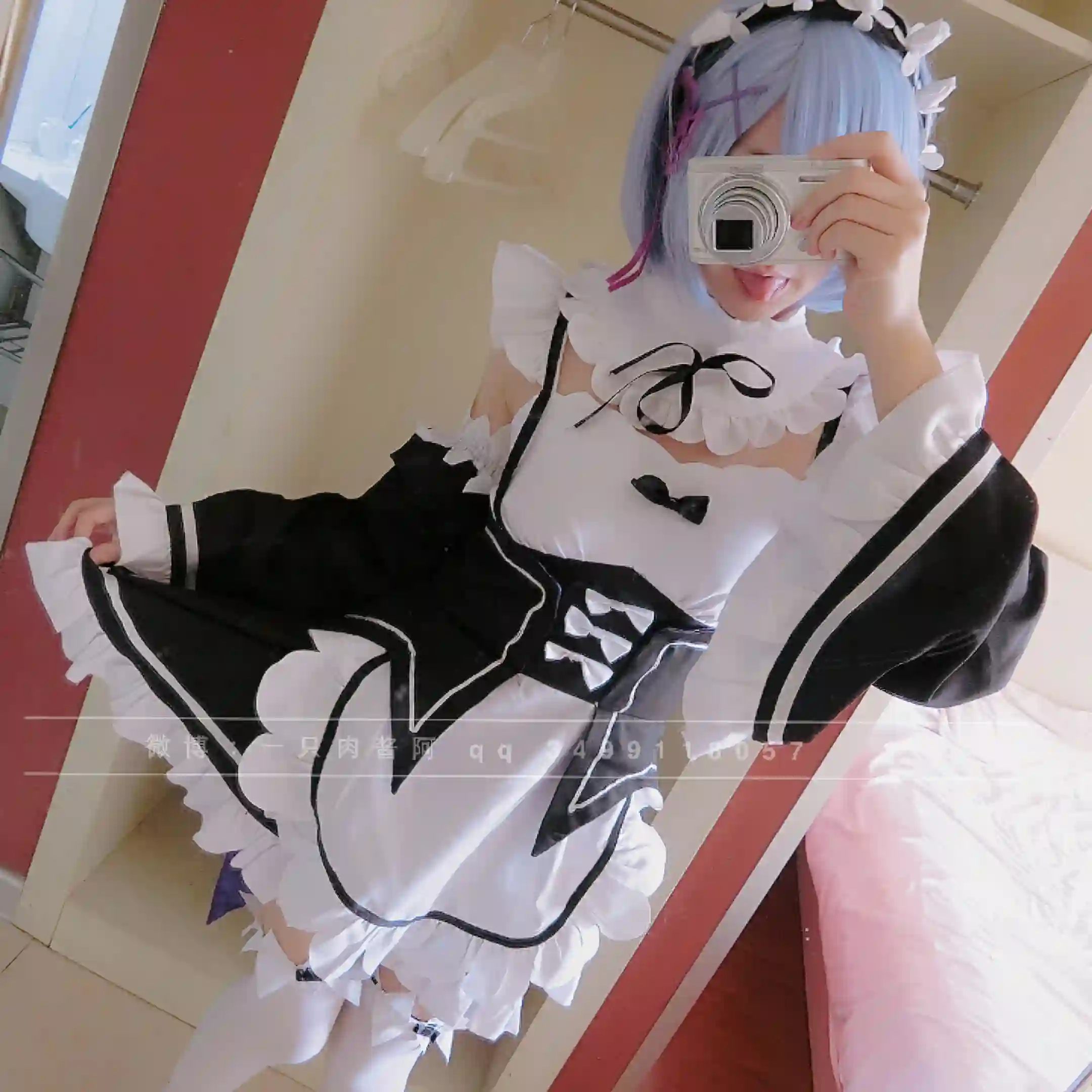 一只肉酱阿 (roujiangdajiba) cosplay Rem - ReZero (15).webp