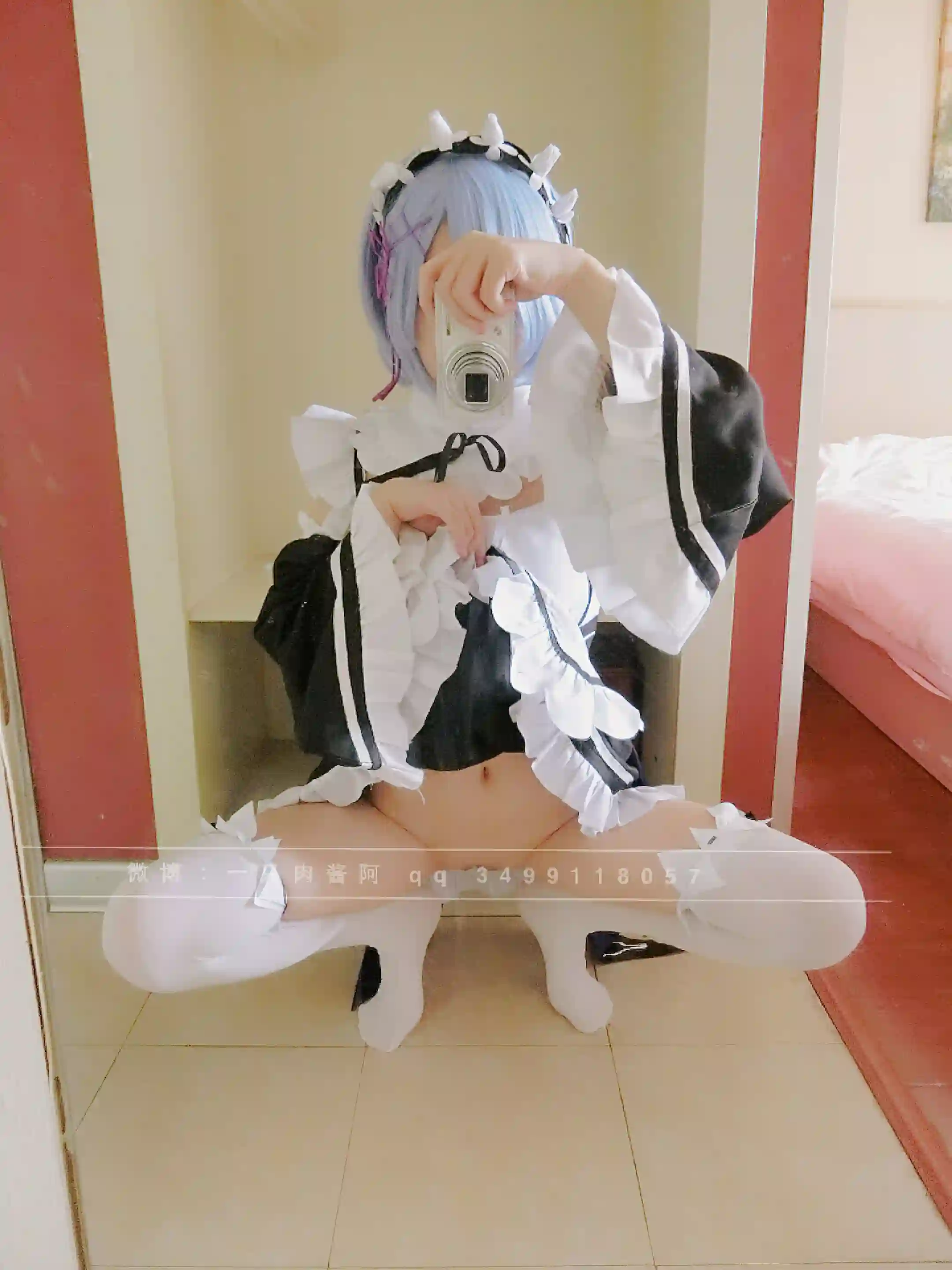 一只肉酱阿 (roujiangdajiba) cosplay Rem - ReZero (56).webp