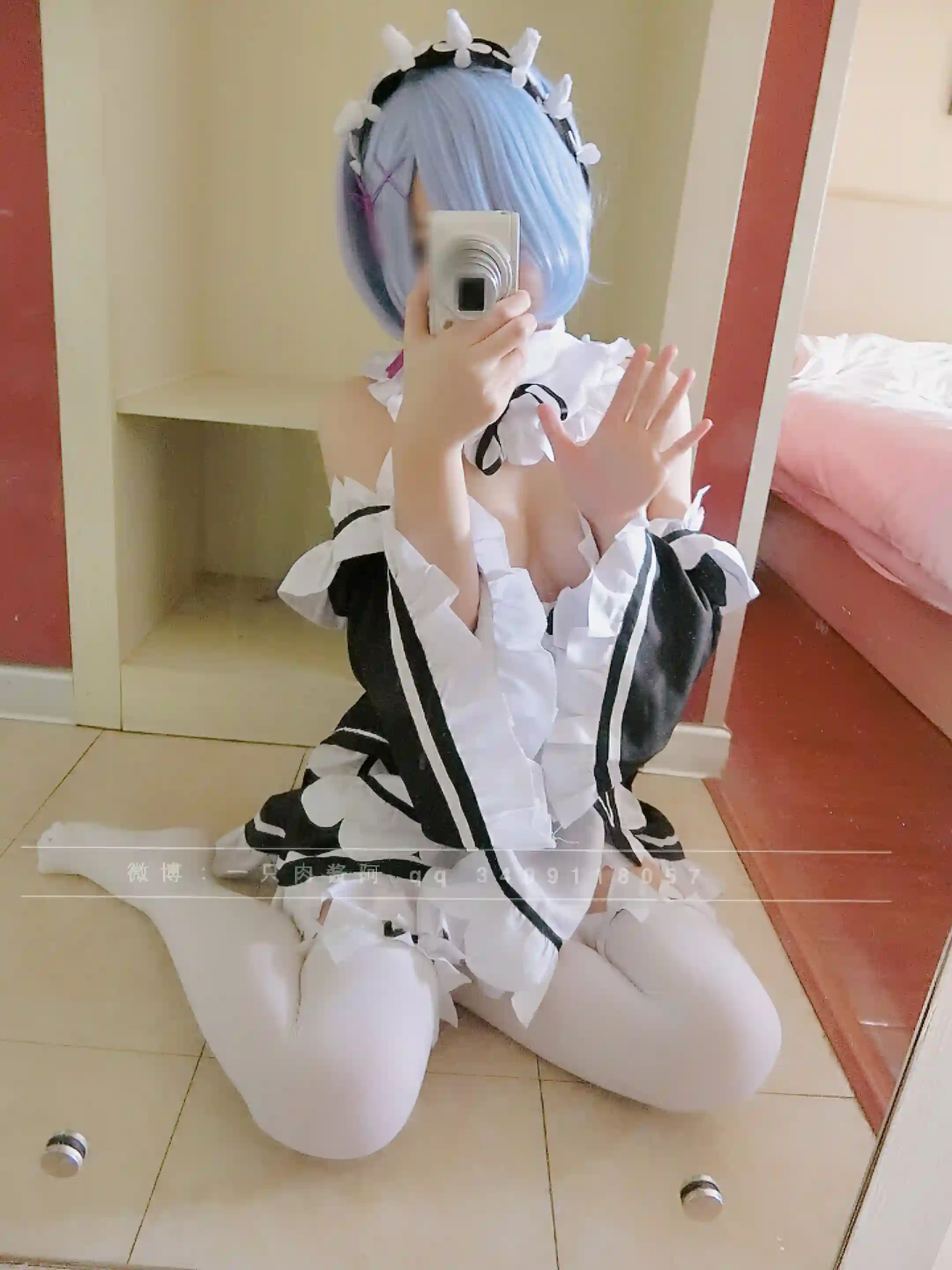一只肉酱阿 (roujiangdajiba) cosplay Rem - ReZero (58).webp