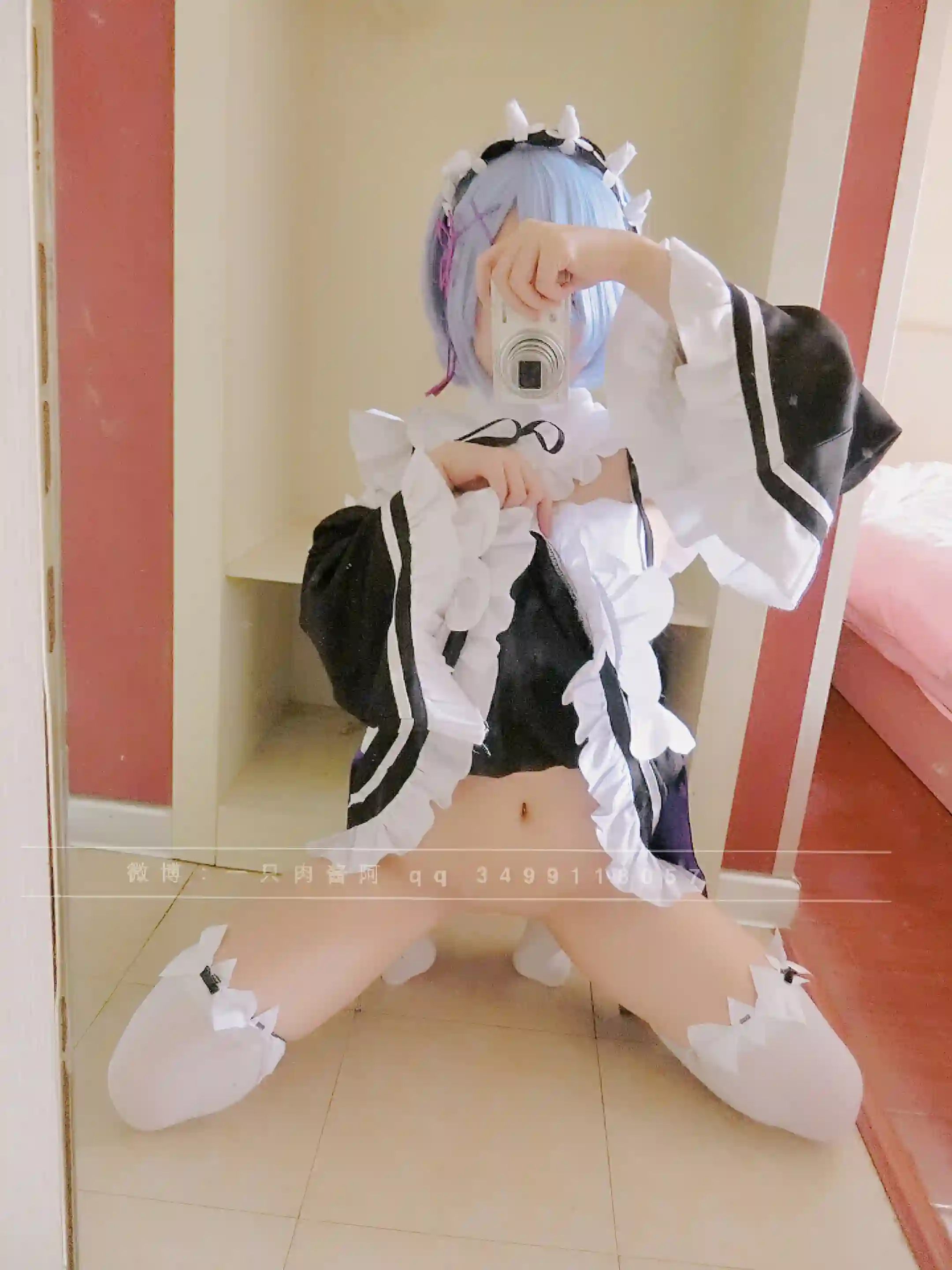 一只肉酱阿 (roujiangdajiba) cosplay Rem - ReZero (52).webp