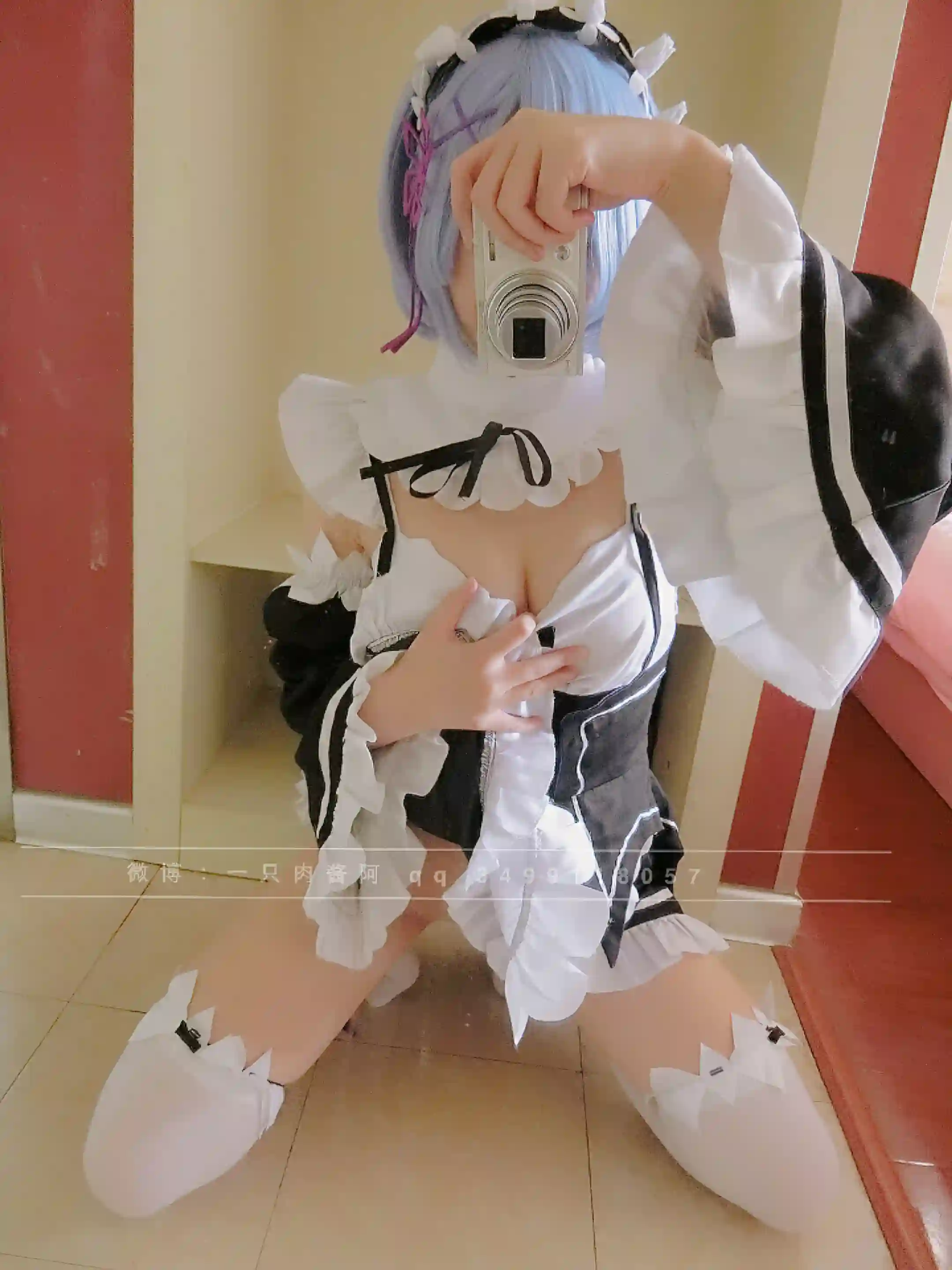 一只肉酱阿 (roujiangdajiba) cosplay Rem - ReZero (59).webp