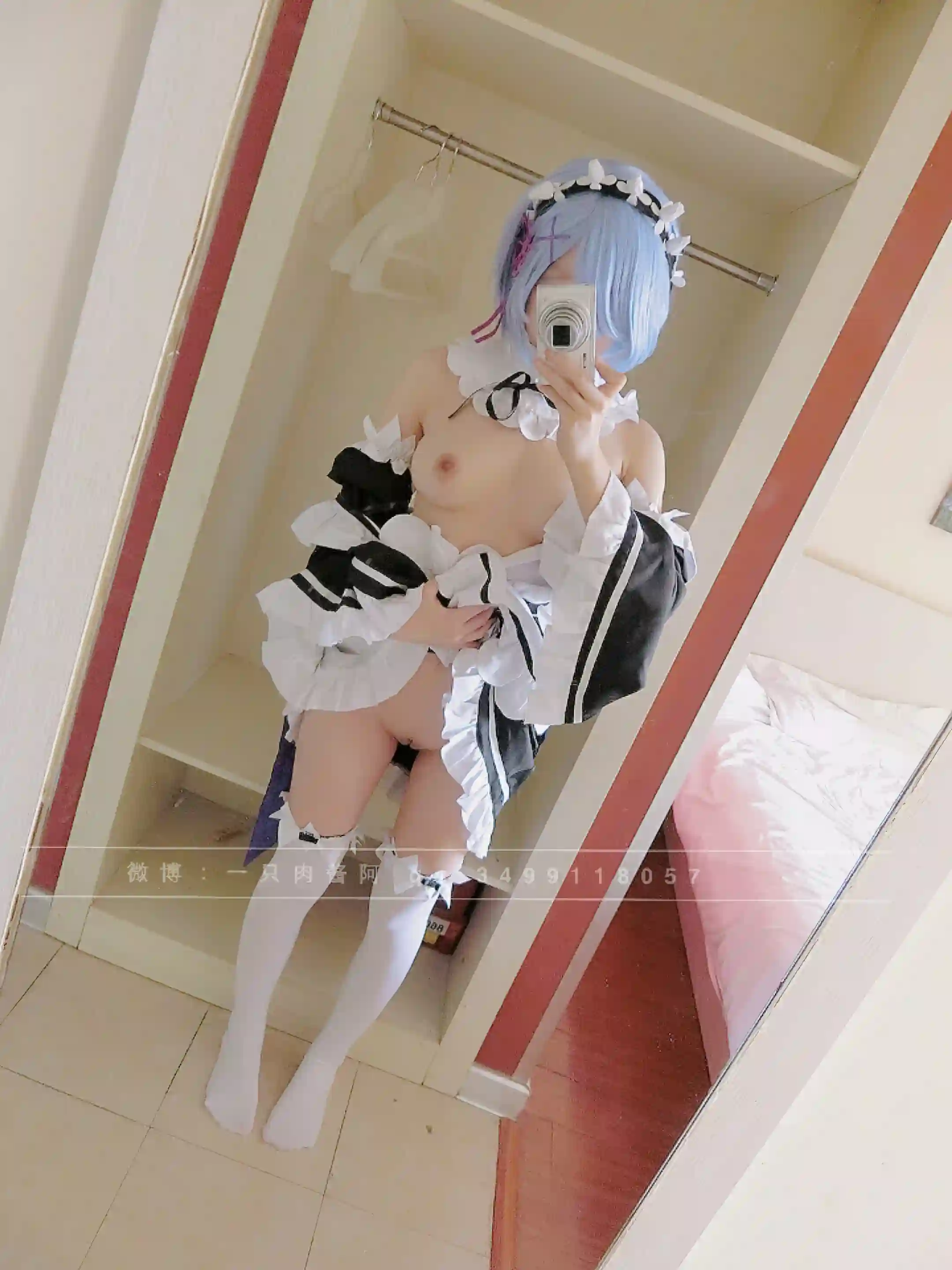 一只肉酱阿 (roujiangdajiba) cosplay Rem - ReZero (60).webp