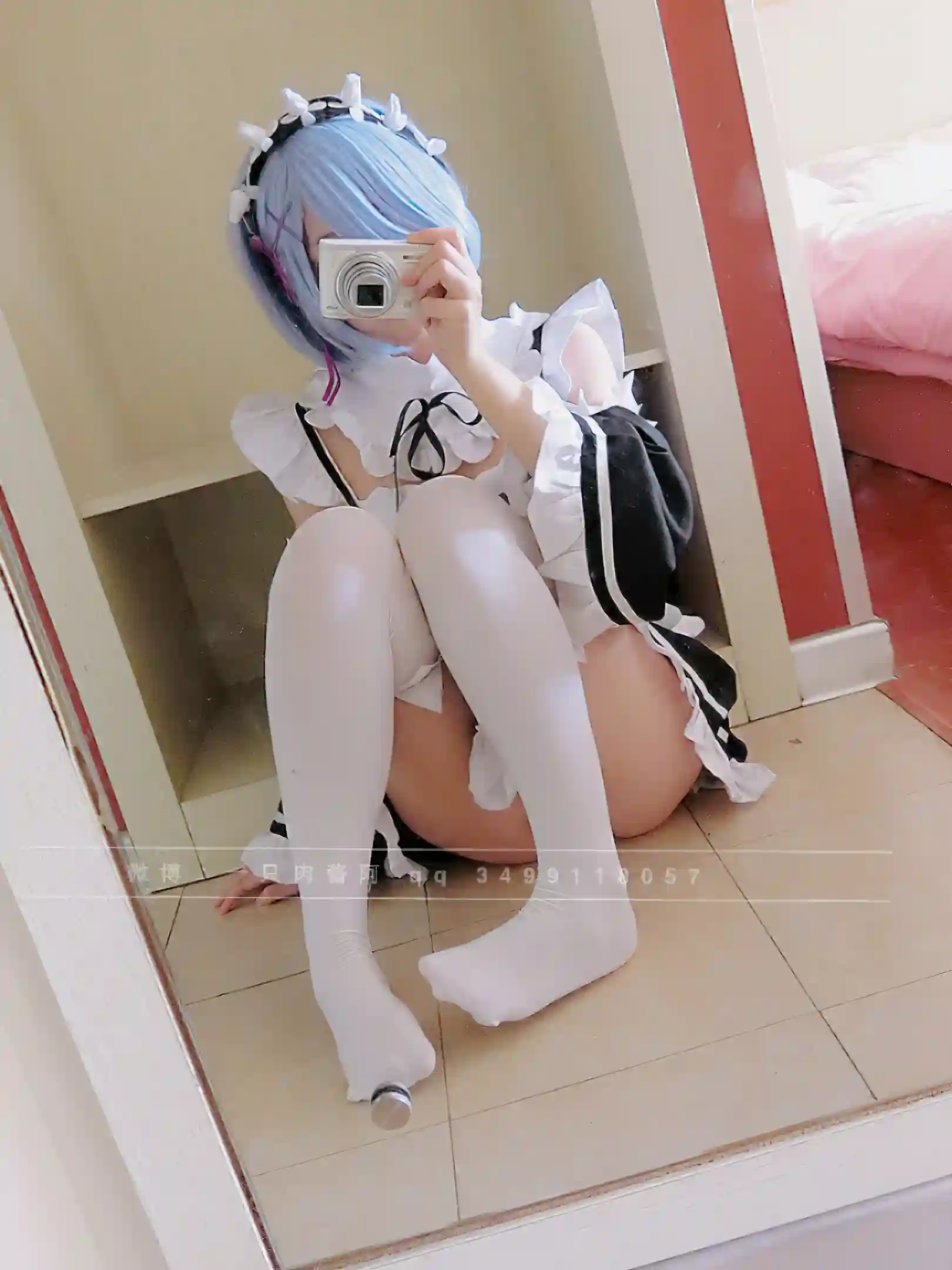 一只肉酱阿 (roujiangdajiba) cosplay Rem - ReZero (1).webp