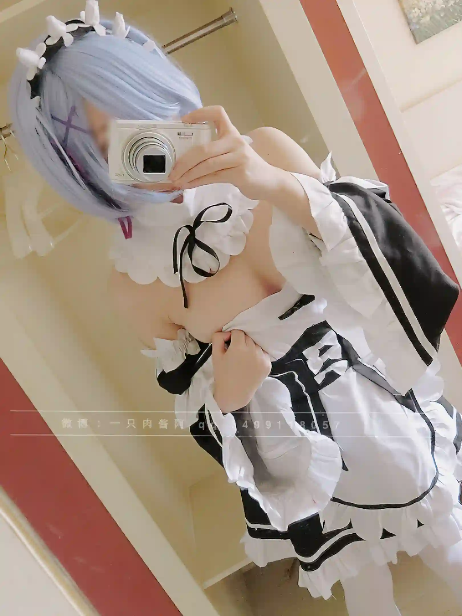 一只肉酱阿 (roujiangdajiba) cosplay Rem - ReZero (2).webp
