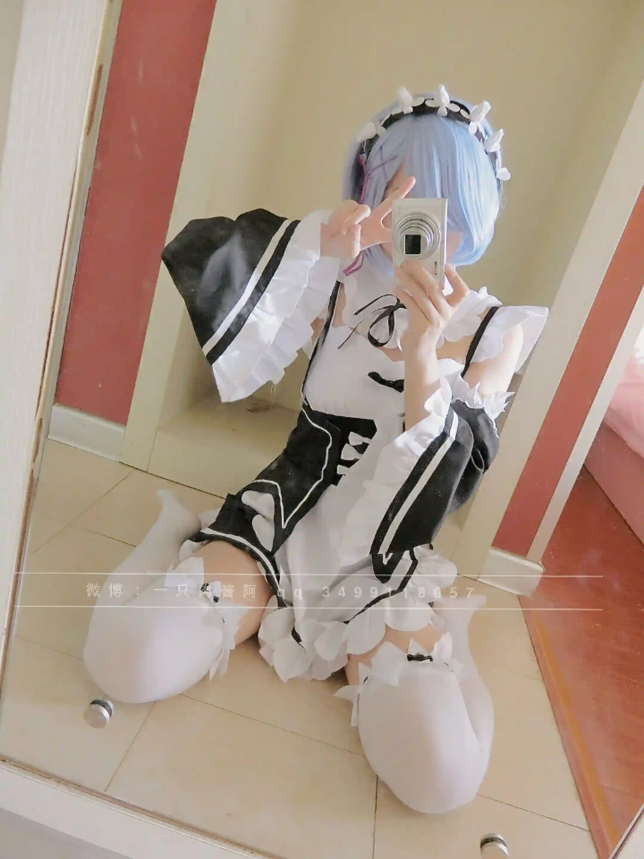 一只肉酱阿 (roujiangdajiba) cosplay Rem - ReZero (63).webp
