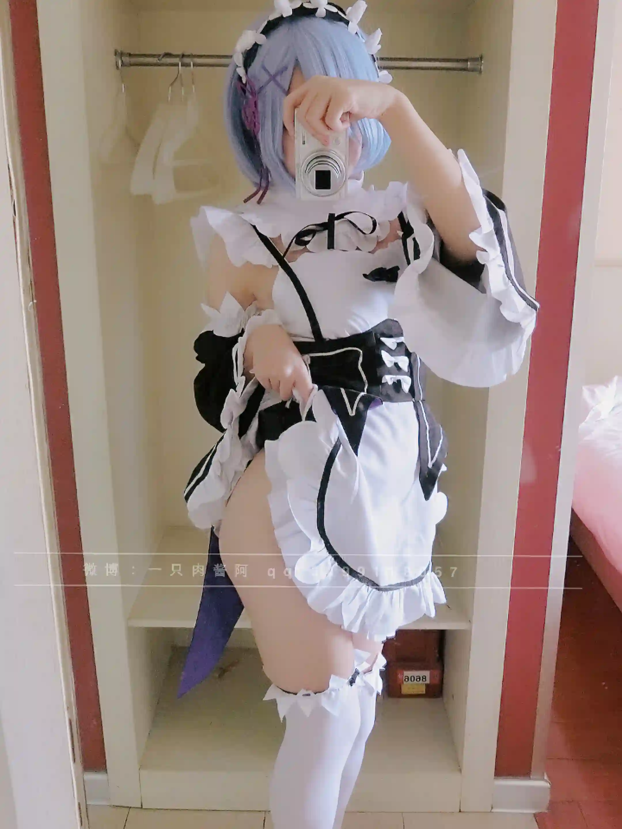 一只肉酱阿 (roujiangdajiba) cosplay Rem - ReZero (69).webp