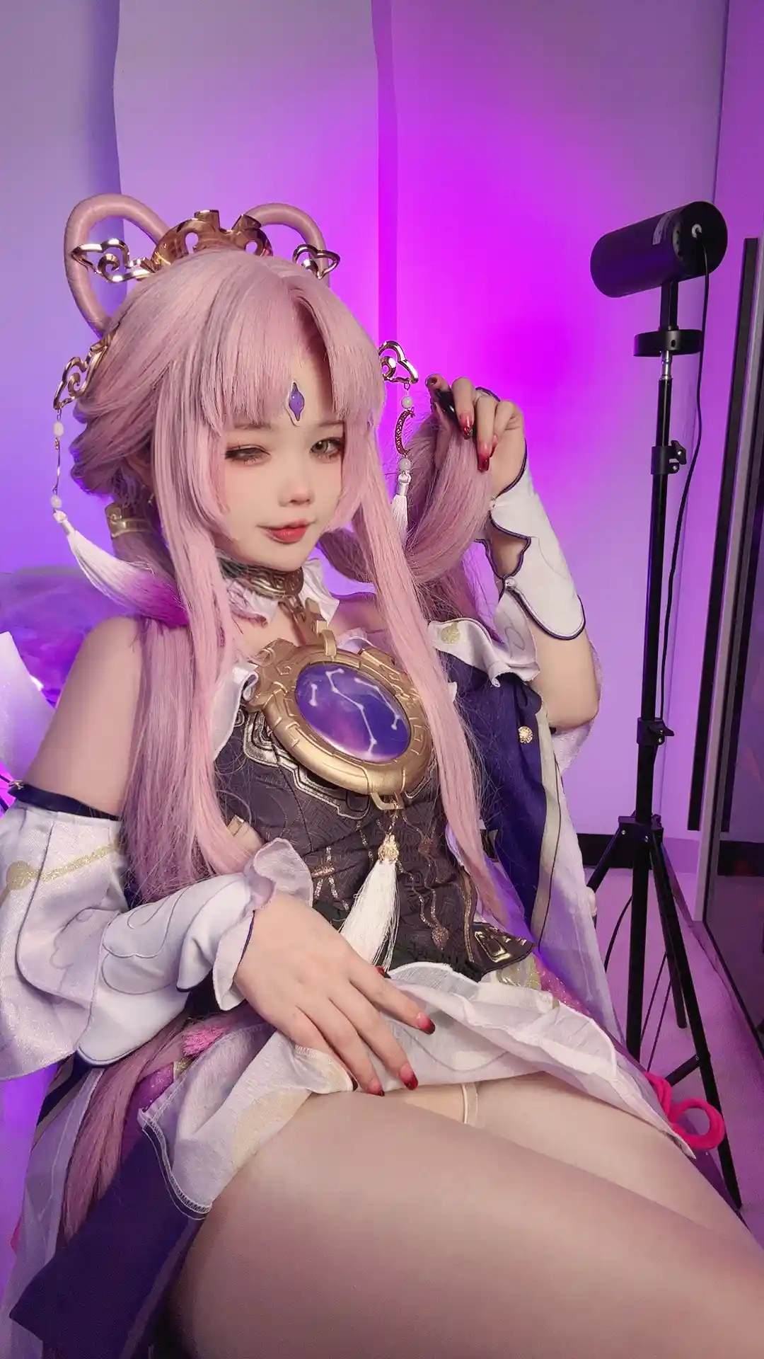 小瑶幺幺 (xiaoyaoyaoyao12) cosplay Fu Xuan - HonkaiStar Rail (26).webp